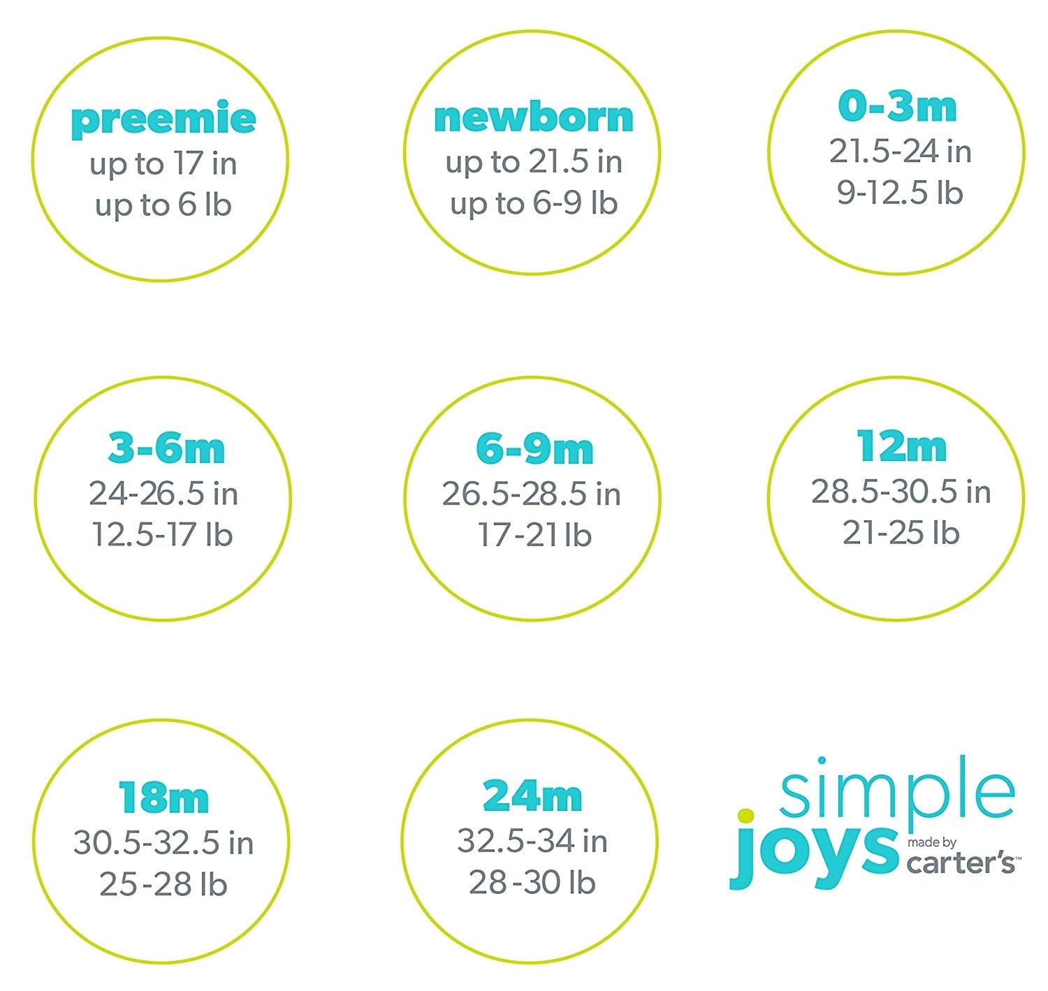 Simple Joys by Carter's Baby Girls' 3-Pack Snap-up, MultiColor, Size 6-9 Months