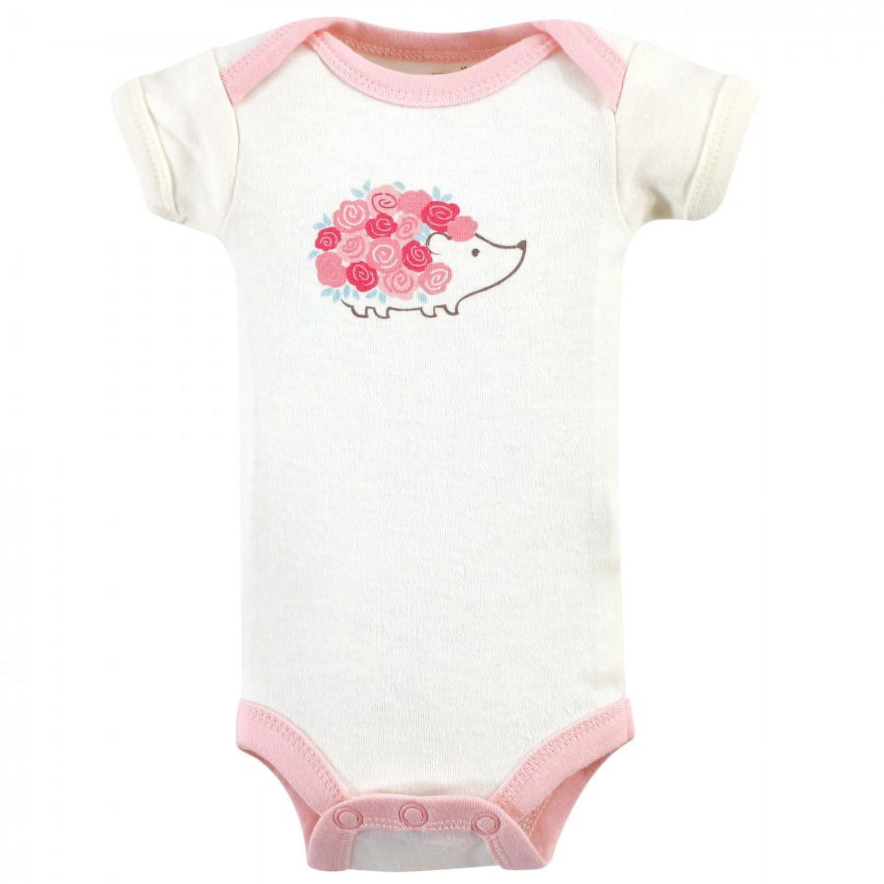 Touched by Nature Baby Girl Organic Cotton Preemie Layette 4pc Set, Rosebud, Preemie