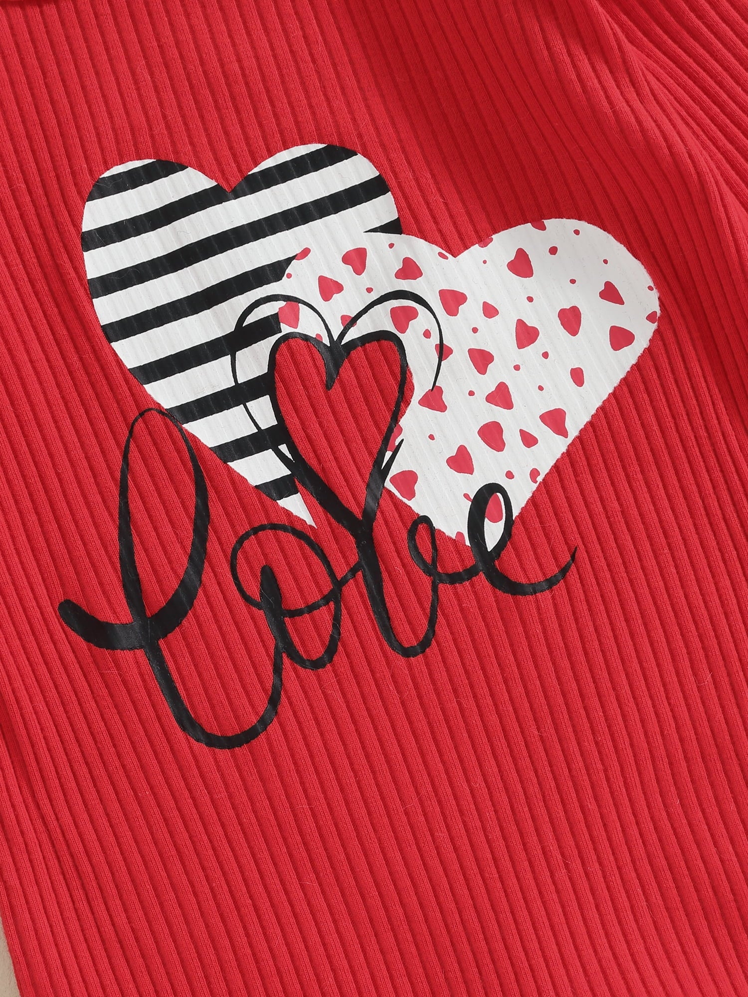 Suealasg Baby Girls Valentine’s Day Jumpsuit 3M 6M 9M 12M 18M Toddler Girls Spring One Piece Bodysuits Infant Girls Long Sleeve Round Neck Heart Print Romper Headband