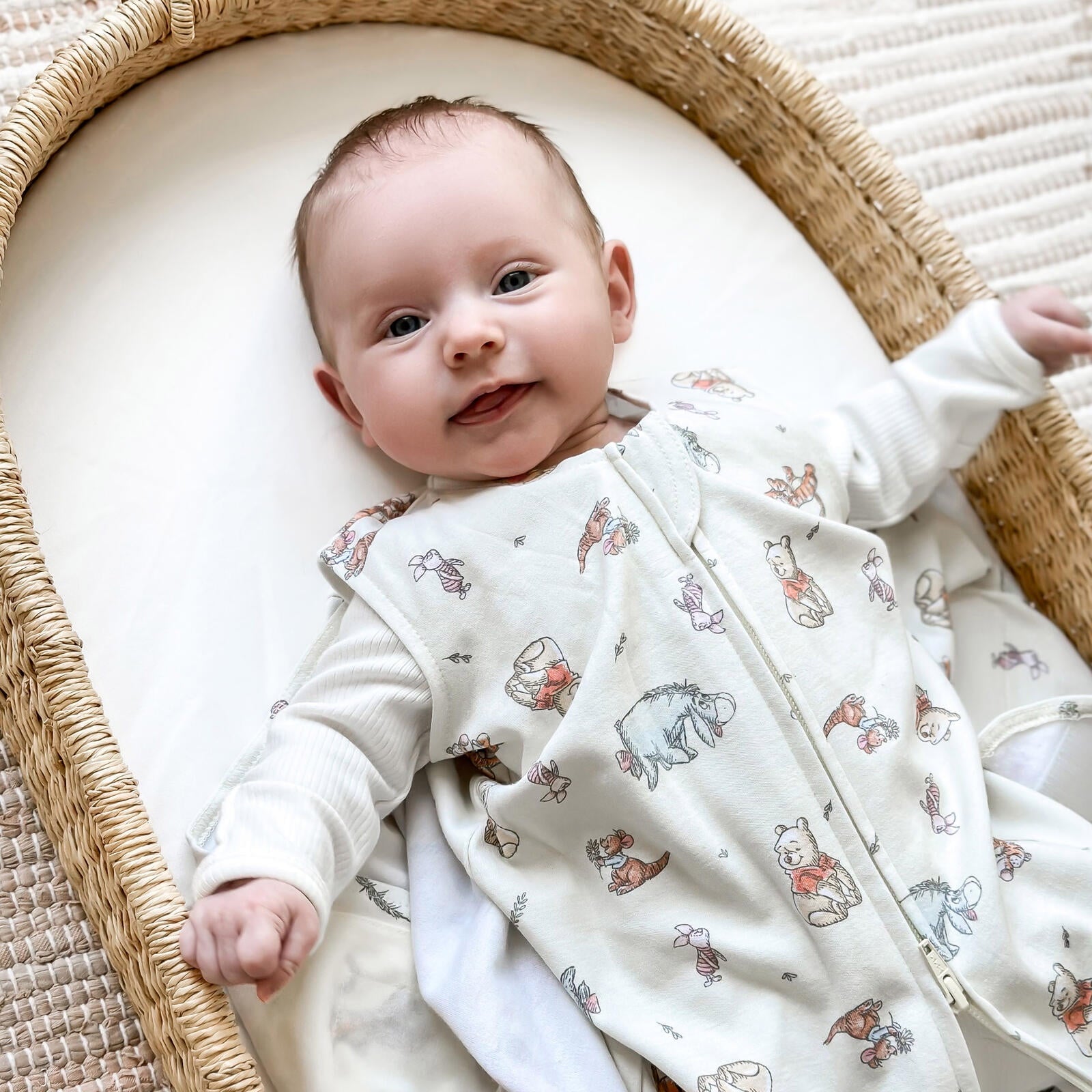Disney x HALO® Sleepsack® Swaddle Cotton, Winnie the Pooh, Multicolor, Unisex, Infant, Newborn, 0-3 Months
