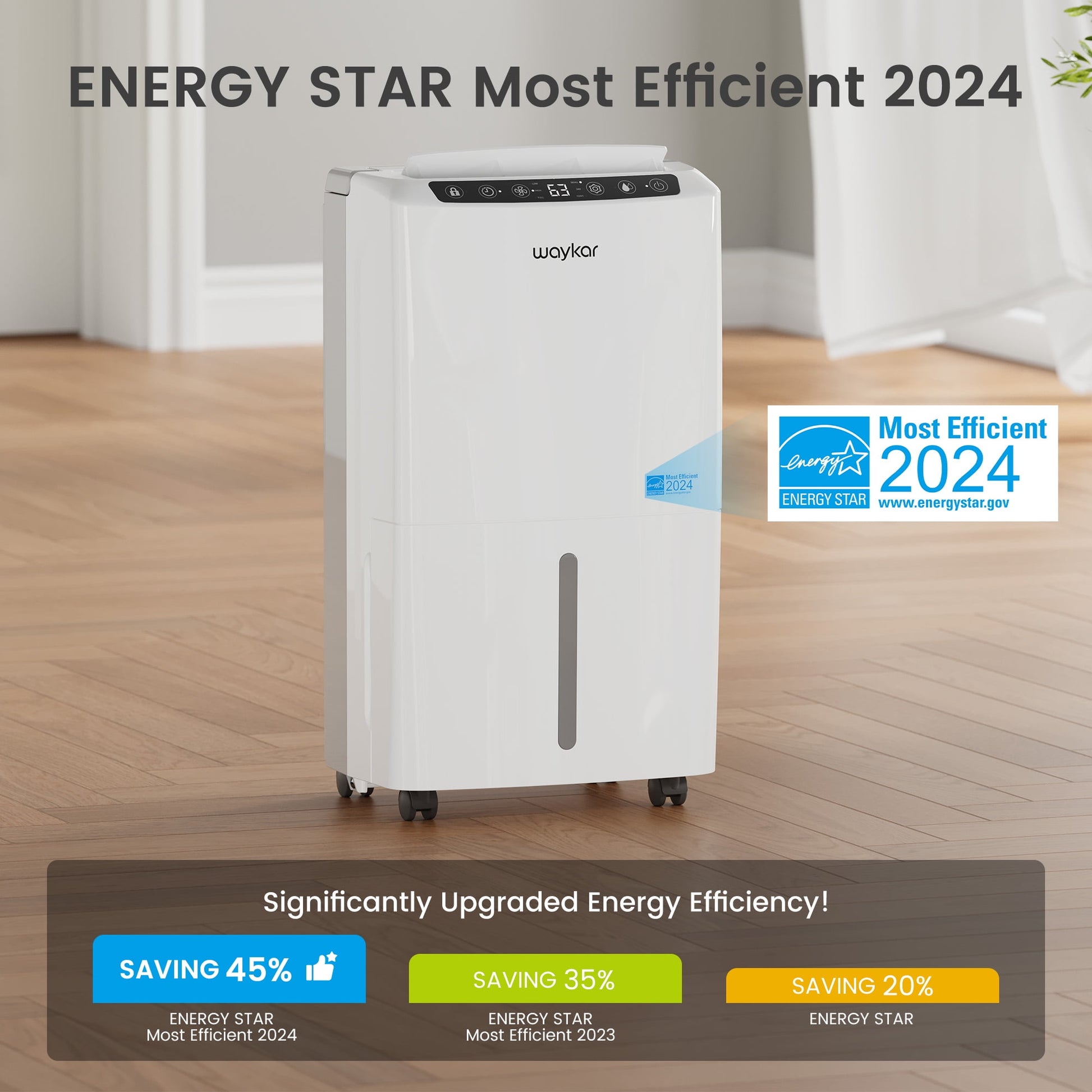 Sitvon 10 Pint Energy Star Dehumidifier for Room, Basement, 2,000 Sq. Ft, Quiet, Humidity Control, Timer, Drain Hose