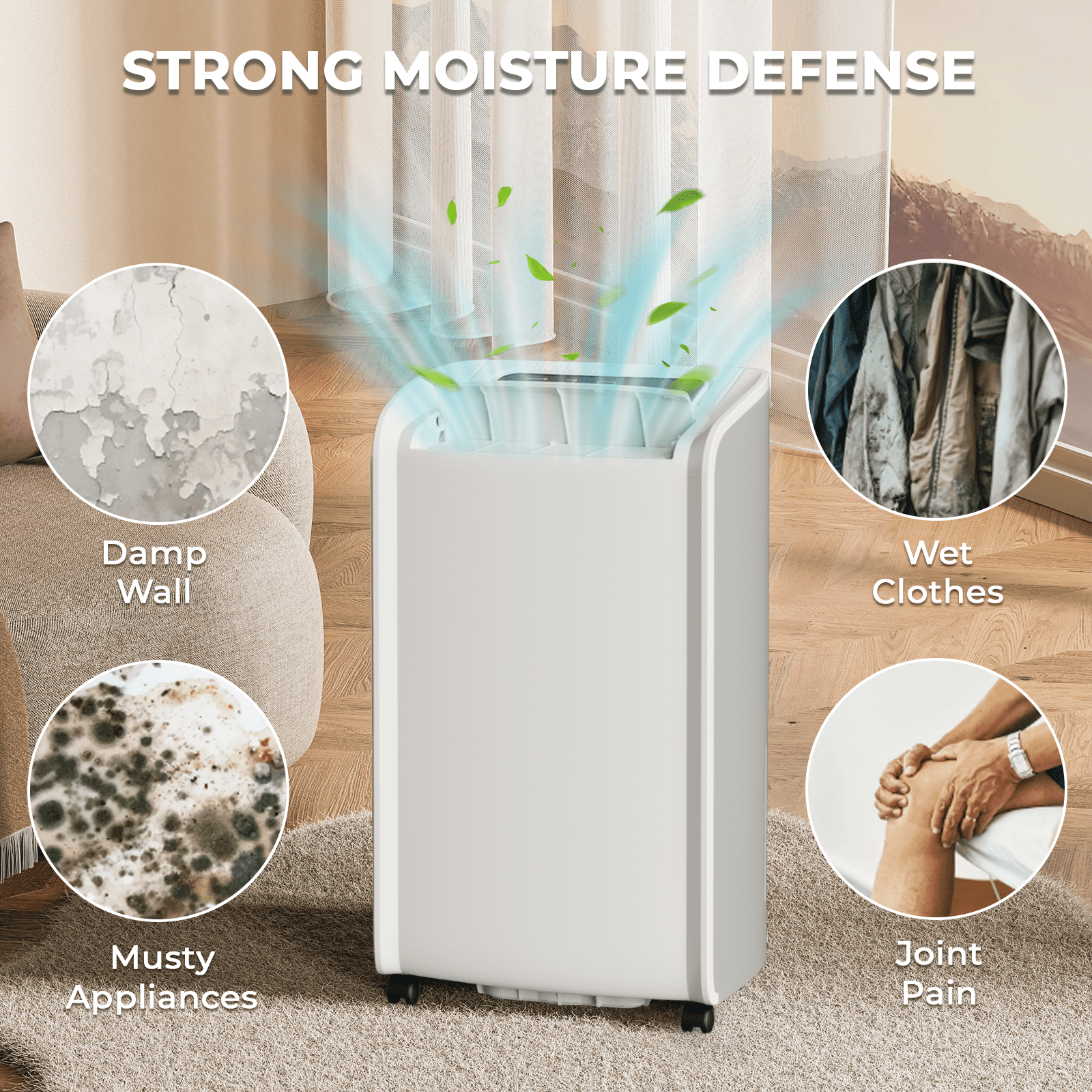 Rocyis 3600 Sq. ft 19 Pints (DOE) Dehumidifier for Home, with Auto Shut off, Drain Hose, Reusable Filter, 24H Timer, Auto Defrost, Child Lock, for Bedroom, Bathroom