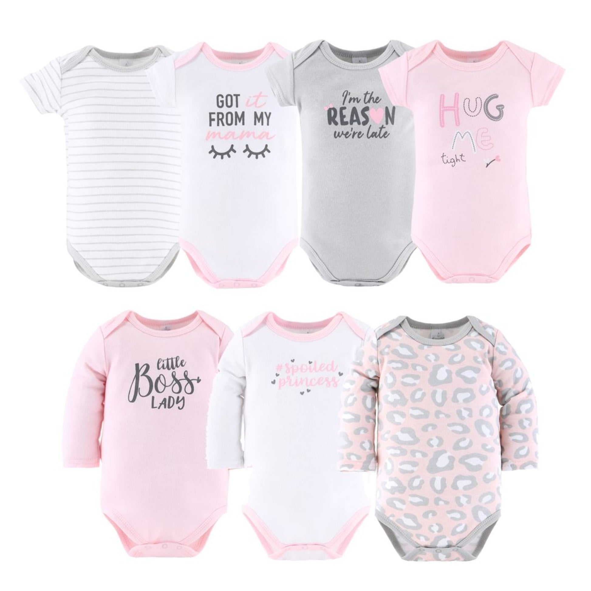 The Peanutshell Newborn Baby Layette Gift Set for Girls, Shower Gift Essentials, Pink Cheetah Print