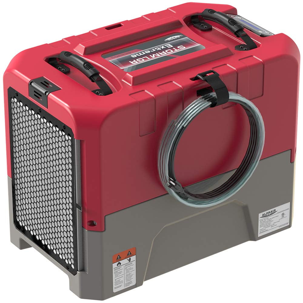 ALORAIR LGR Commercial Dehumidifier with Pump Drain Hose, 180 Pint Large Capacity Crawl Space Dehumidifier for Water Damage Restoration, Basements Warehouse & Job Sites, 5 Years Limited Warranty, Red