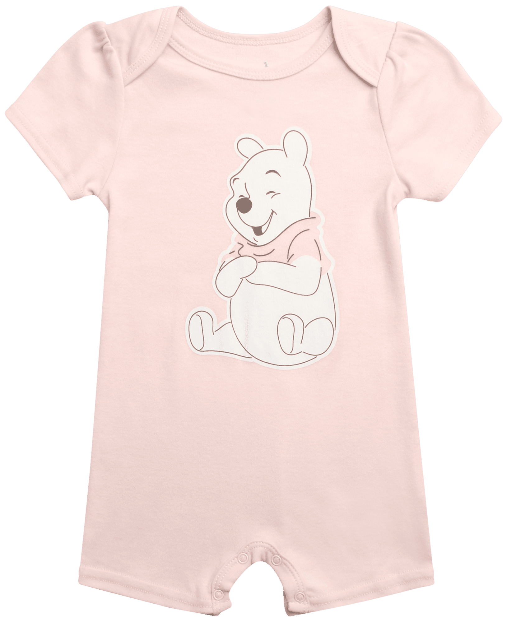 Disney Baby Girls Romper - 2 Pack Minnie Mouse Pooh Little Mermaid Short Sleeve Bodysuit (Newborn/Infant)
