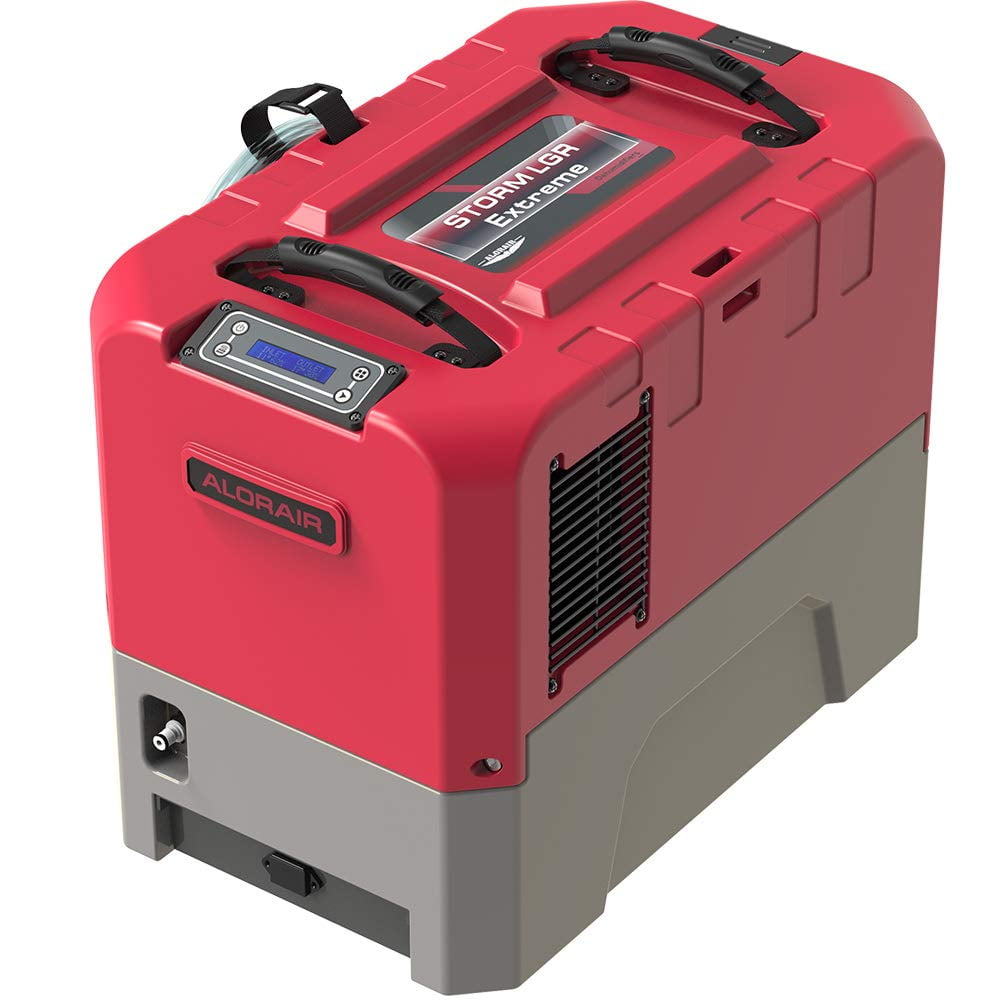 ALORAIR LGR Commercial Dehumidifier with Pump Drain Hose, 180 Pint Large Capacity Crawl Space Dehumidifier for Water Damage Restoration, Basements Warehouse & Job Sites, 5 Years Limited Warranty, Red