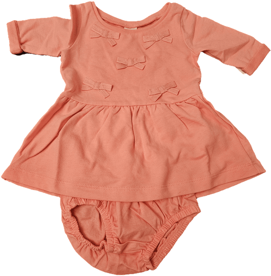 Baby Girl Carter's Bow Dress, Size: 3 Months, Pink