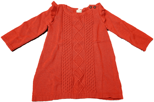 Carter's Baby Girl Cable-Knit Sweaterdress, Red, 6 Months
