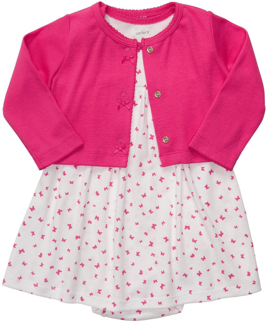Carter's Baby Girls' Dress Set Pink Butterfly Newborn