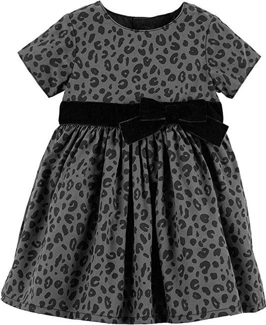 Carter's Cheetah Sateen Holiday Dress for Baby Girl Size Newborn