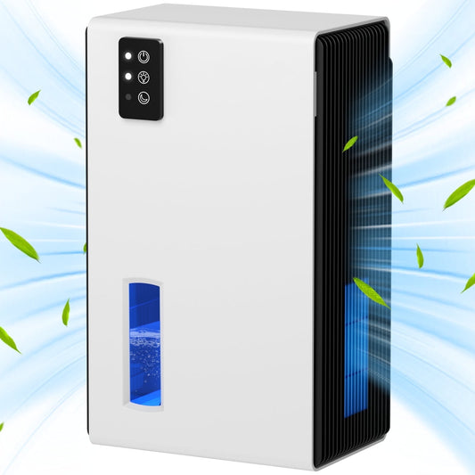 SZRSTH Dehumidifier for Home, 95 oz Water Tank, 800 sq.ft Auto Shut off Small Dehumidifiers for Bathroom Bedroom with 7 Colors LED Light (White)