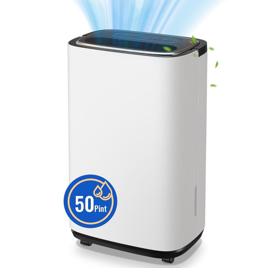 Dehumidifiers 50 Pints Max for 4500 Sq ft for Basements Home with Drain Hose, 24Timer, New