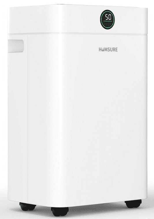 HUMSURE Dehumidifier (DOE Rating 12 pints/day) 50 Pint Max for Basements with Drain Hose, 3,500 Sq. ft. Dehumidifier for Large Home Bathroom and Bedroom