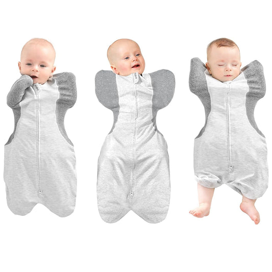 KIDIRA Swaddle for Newborns, Baby Swaddles 0-3 Months 5-13lb,  Promotes Healthy Hip Development, 2-Way Zipper & Foot Buttons, 1Pack
