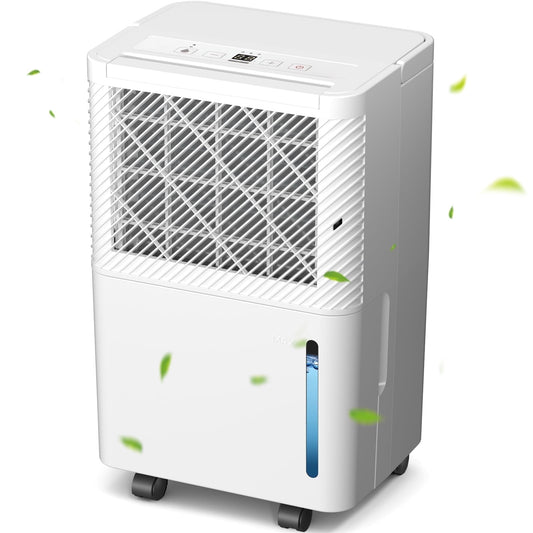 KISSAIR 8 Pints Portable Dehumidifiers, Max 1000 Sq. ft Coverage Area, Auto Shut off, 24H Timer, 2.1L Water Tank, Drain Hose, Dehumidifier for Room/Bathroom/Basement