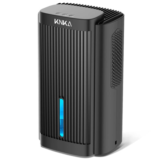 KNKA 2 Pints/Day Dehumidifier for Home - Covers 1000 Sq. ft with Auto Shutoff, 95 oz Tank & 7-Color Night Light - Ideal for Bedroom, Basement, Bathroom, RV (Small & Quiet)