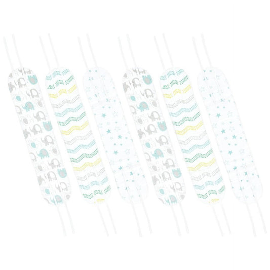 Luvable Friends Unisex Baby Belly Binder 6pk, Basic Elephant, 0-6 Months