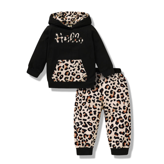 Younger Tree Toddler Baby Girl Kid Fall Winter Long Sleeve Hoodies Sweatshirt Clothes Set,Size 12 Months-5T