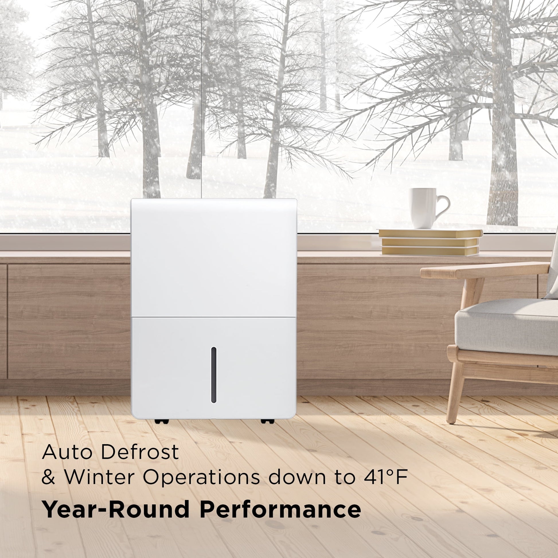 TCL 25 Pint Smart Dehumidifier, 2,000 sq. ft., White, W25D92