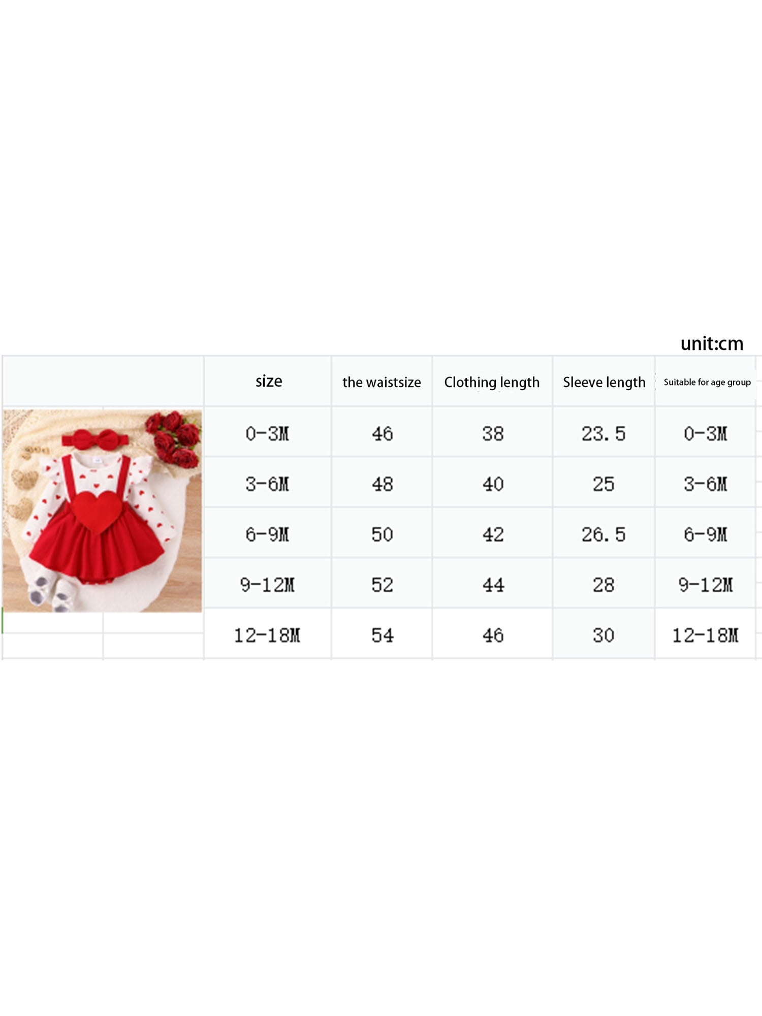 Bslissey 3M 6M 9M 12M 18M Baby Girls Valentine's Day Romper Dress Heart Letter Print Ruffles Long Sleeve Patchwork Jumpsuit with Headband for Newborn Infant Clothes
