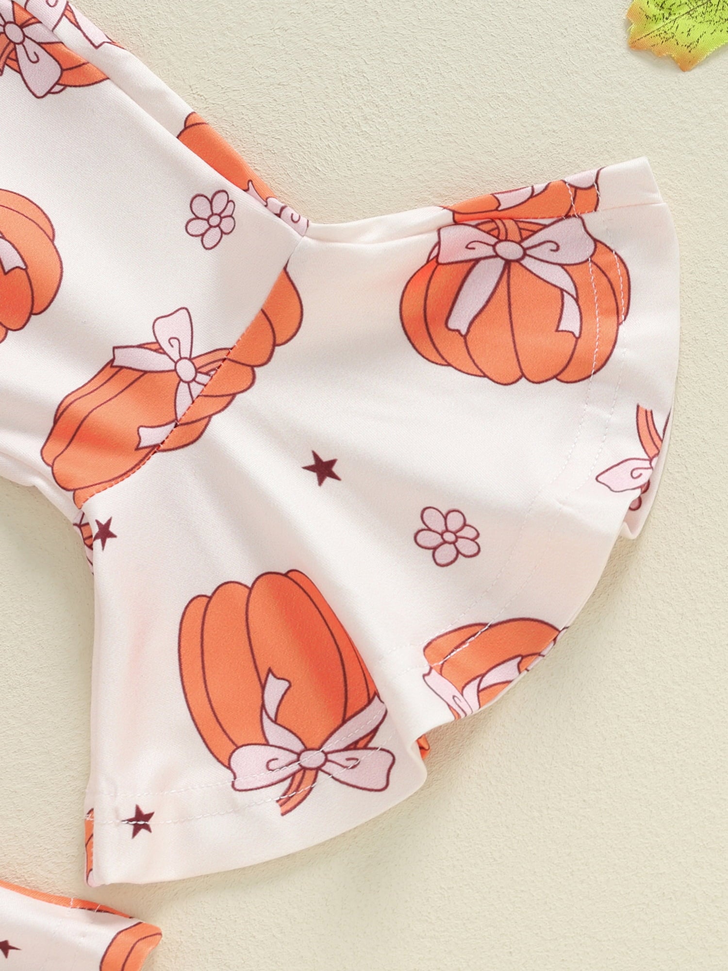 Baby Girl 3Pcs Set Halloween Outfits Long Sleeve Romper Pants and Headband Set Cute Holiday Clothes