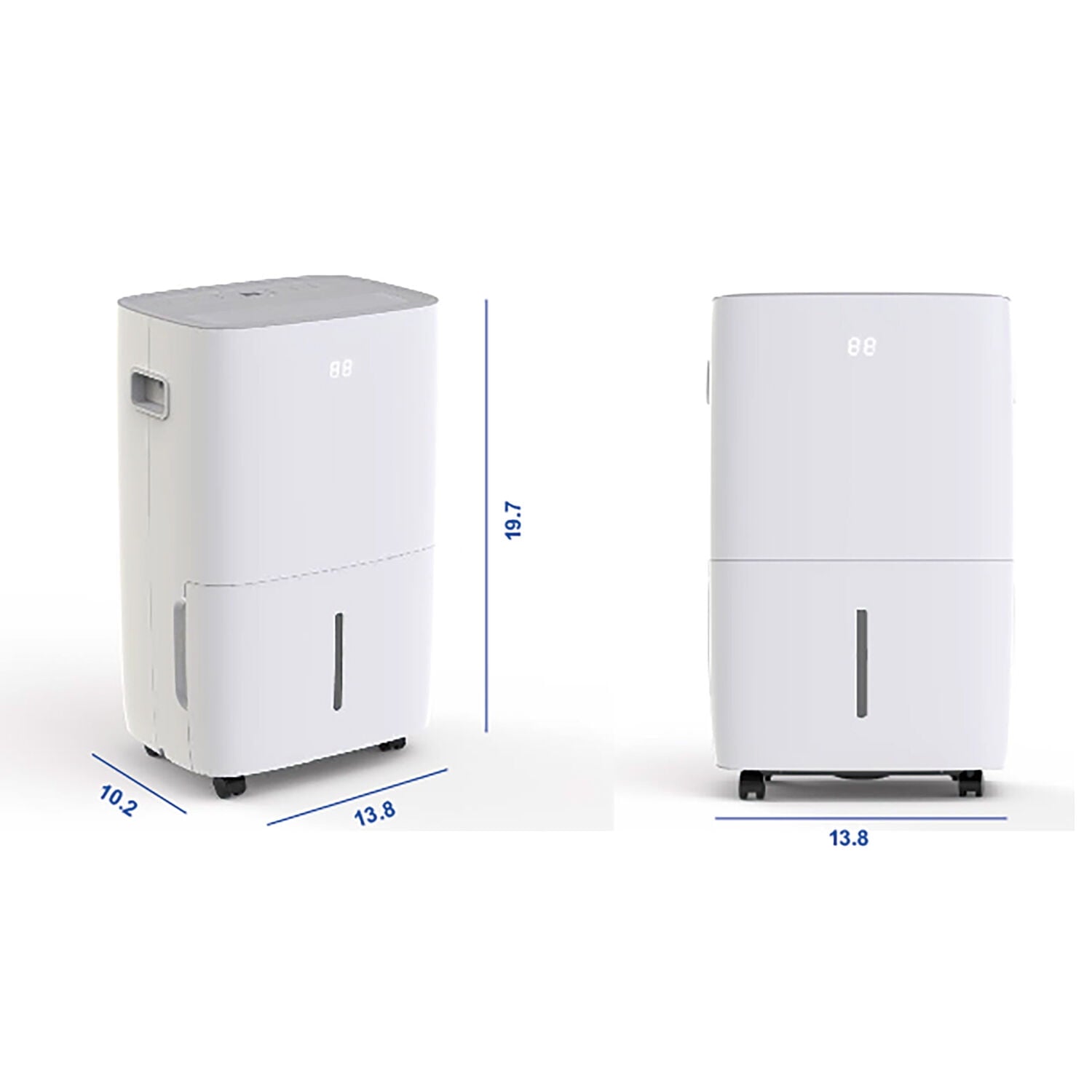 JHS Energy Star 25 Pt 1500 Sq. ft. Humidity Absorber Dehumidifier with LED Display, White, Bedroom, Basement, Garage, D025B-25PT