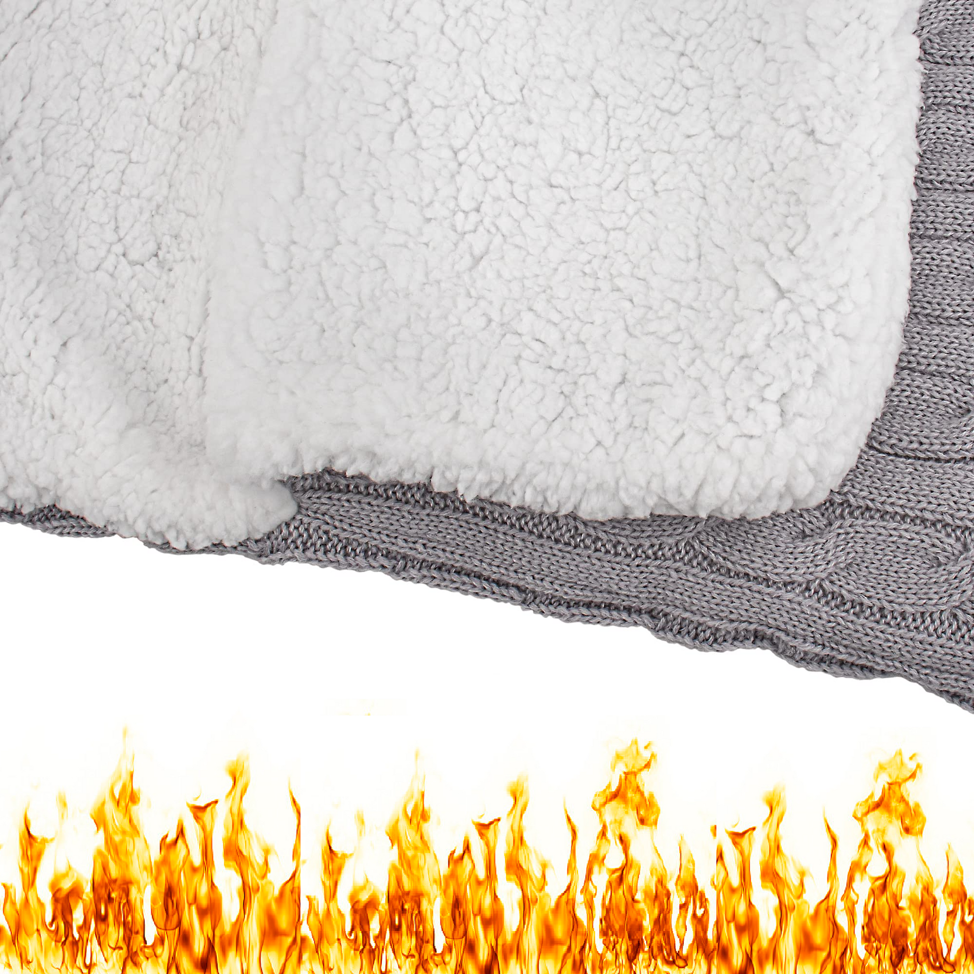 Mygeromon Newborn Swaddle Winter 0-3-6 Month Baby Wrap Blanket Warm Knit Sleeping Bag Fleece for Baby Boys Girls (Grey)